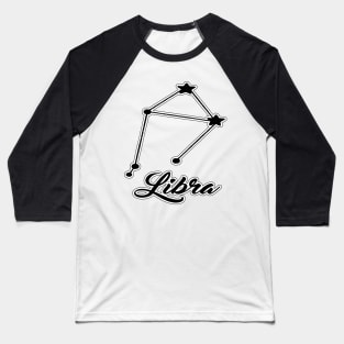 Libra Zodiac Constellation Design Baseball T-Shirt